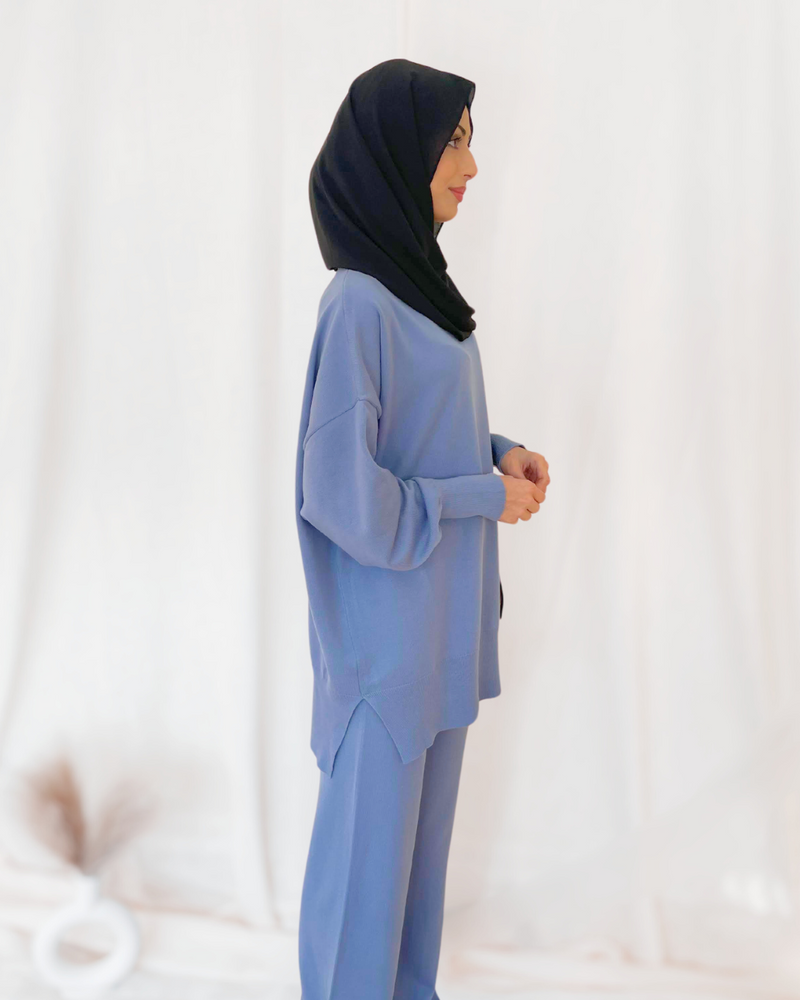 Azra Co-Ord Set - Dusty Blue