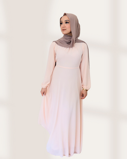 Amira Chiffon Maxi Dress - Peach