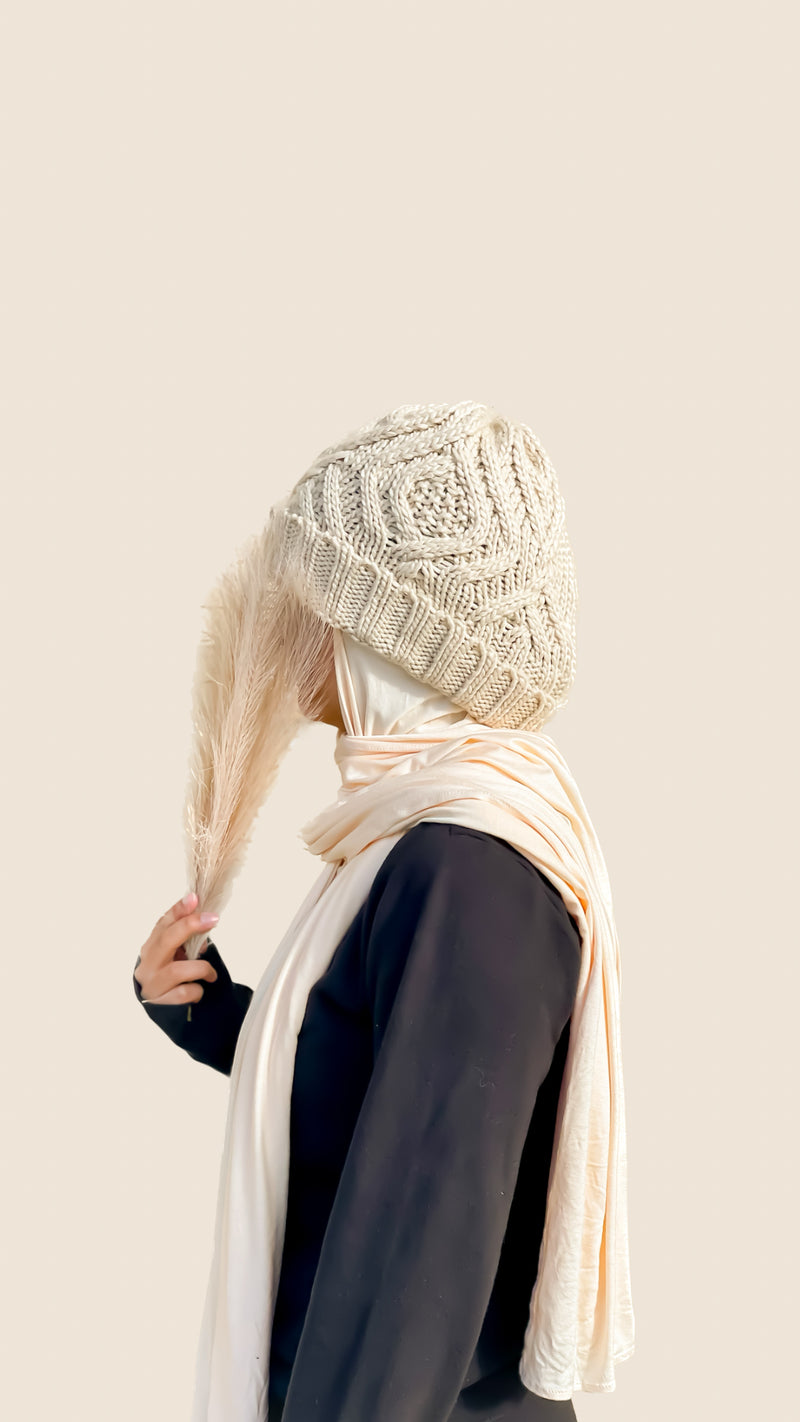 Beanie Hijab Latte - Main Image